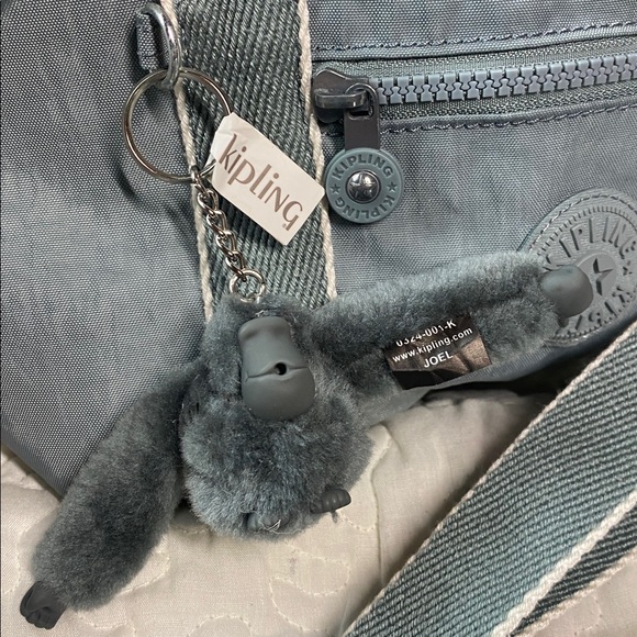 Kipling Blueish green Tote with White Trim - Picture 2 of 16